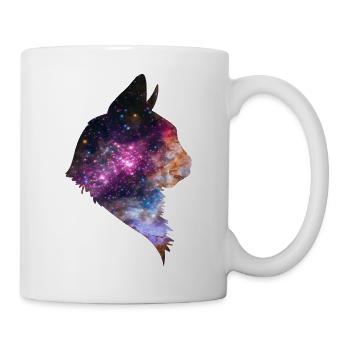 Space Cat Katze Weltraum - Tasse - Weiß - Rechts