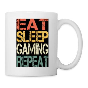 Gamer Zocken Zocker Gaming Gamergirl Geschenk - Tasse - Weiß - Rechts