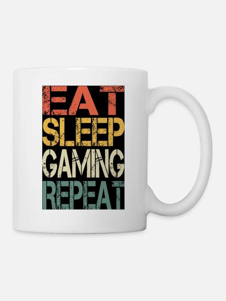Gamer Gamer Gamer Gamer cadeau - Mug blanc - blanc