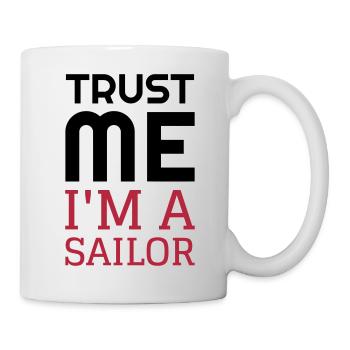 Seemann / Boot / Seebär / Segelboot - Tasse - Weiß - Rechts
