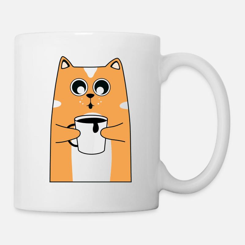 Cat Coffee Design - Mug blanc - blanc