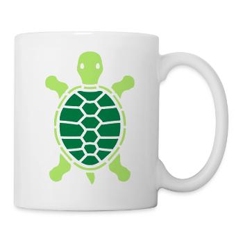 legs tortoise walking go turtle shell design logo - Mug - white - Right