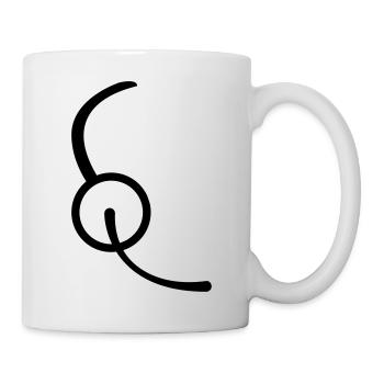 kopfhörer mikrophon kopf logo design pro gamer hea - Tasse - Weiß - Rechts