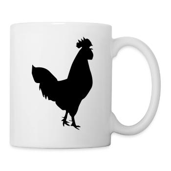 rooster silhouette design - Mug - white - Right