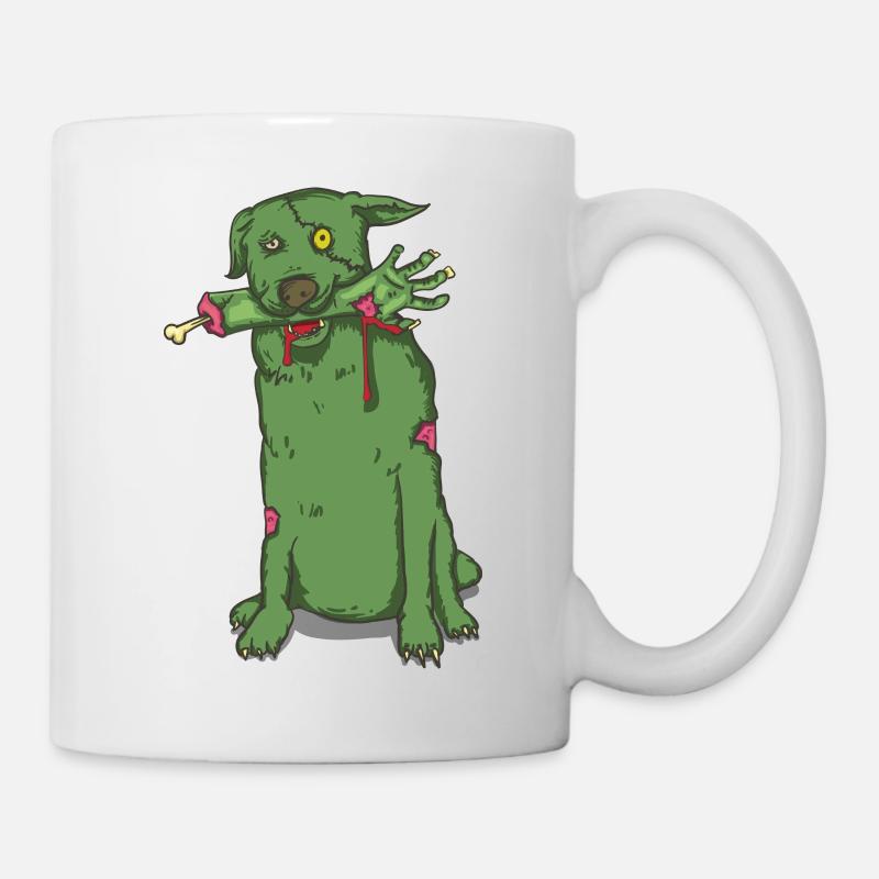 cute zombie dog - Mug - white
