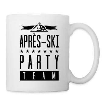 apres ski party team - Tasse - Weiß - Rechts