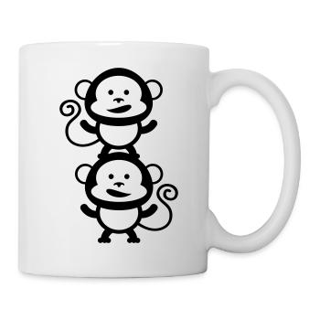 affen bande comic - Tasse - Weiß - Rechts