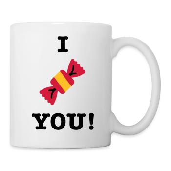 I love you candy candy saying - Mug - white - Right
