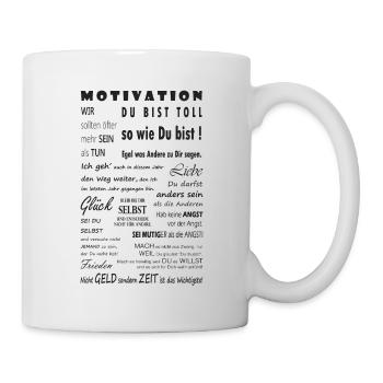 Motivation Saying Typography Sayings Text Poster - Mug - white - Right