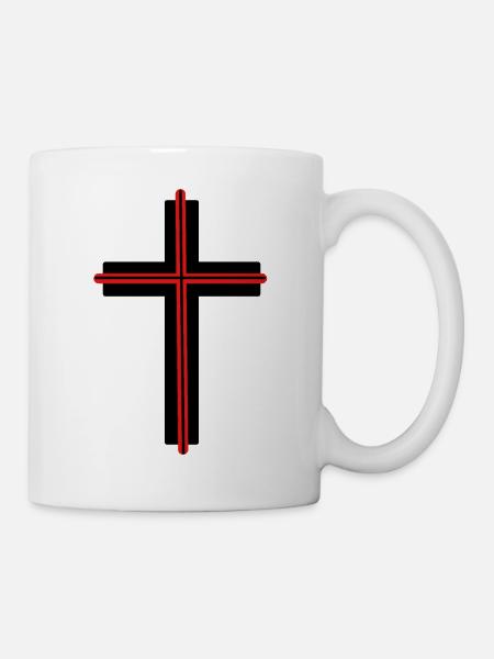 Croix Église Dieu Jésus Symboles Crucifix - Mug blanc - blanc