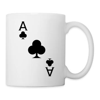 Cross Ate Card Game Poker Mardi Gras Costume - Mug blanc - blanc - Droite