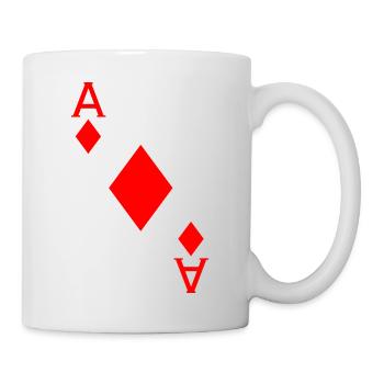 Check Ace Card Game Poker Mardi Gras Costume - Mug - white - Right