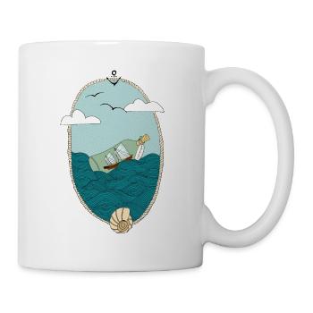 Saltwater love I Martime Message from the sea - Mug - white - Right