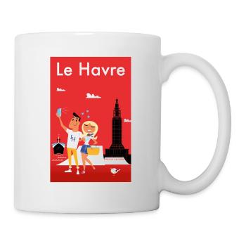 le Havre couple Poster - Mug blanc - blanc - Droite