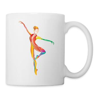 ballerine dansante aux couleurs vives - Mug blanc - blanc - Droite