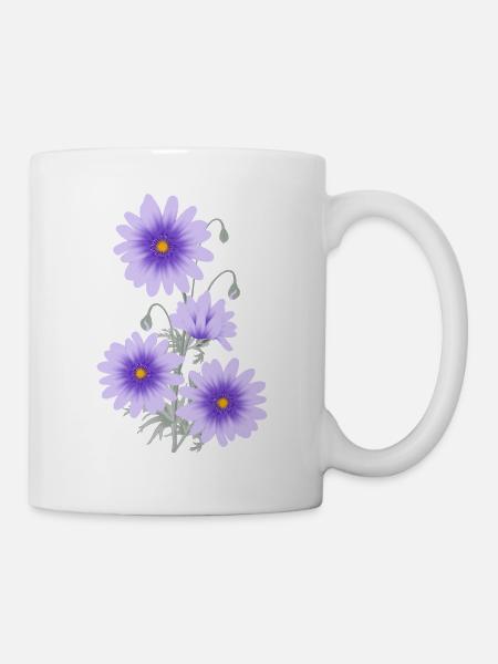 Lilac Anemones - Mug - white