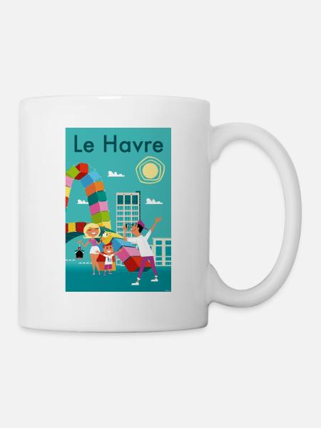 Le Havre Poster - Tasse - Weiß