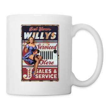 Pin up Obtenez votre Willys - Mug blanc - blanc - Droite