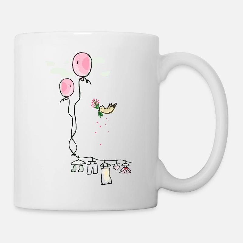 Wäscheleine - Tasse - Weiß
