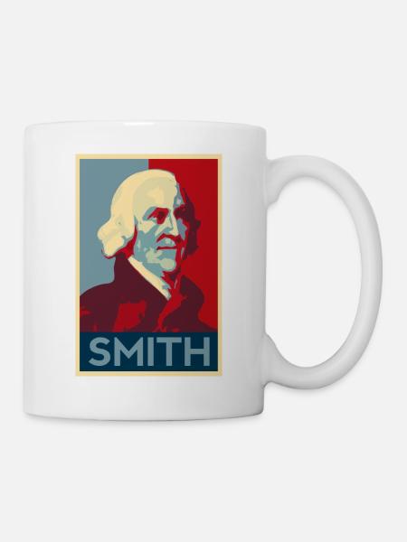 Adam Smith Shirt - Tasse - Weiß