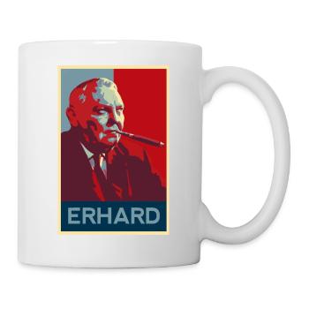Ludwig Erhard Poster - Tasse - Weiß - Rechts