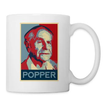 Karl Popper Shirt - Tasse - Weiß - Rechts