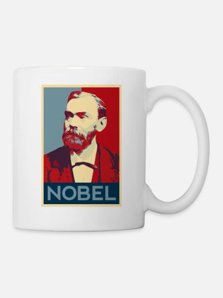 Alfred Nobel Shirt - Tasse - Weiß