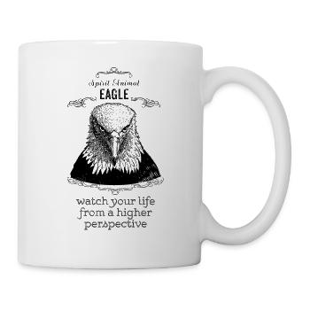 Power animal - eagle - black - Mug - white - Right