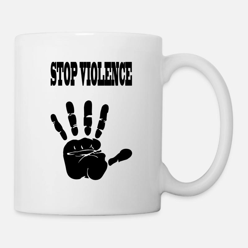 Die Gewalt zu stoppen - Tasse - Weiß