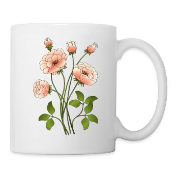 fleurs - Mug blanc - blanc - Droite