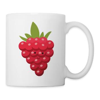 Himbeere - Tasse - Weiß - Rechts
