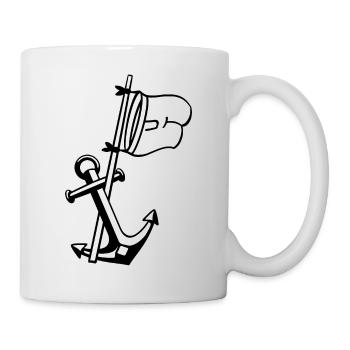 CAPTAIN SAILING SAILING BOAT ANCHOR NUDIST - Mug - white - Right