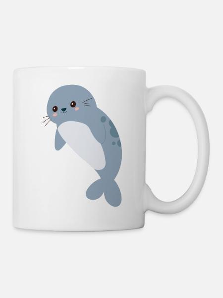 Robbe - Tasse - Weiß