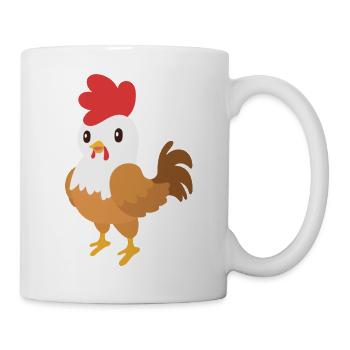 Hahn - Tasse - Weiß - Rechts