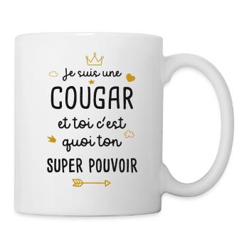 Cougar / / Sexe / Phrase Drôle Cadeau - Mug blanc - blanc - Droite
