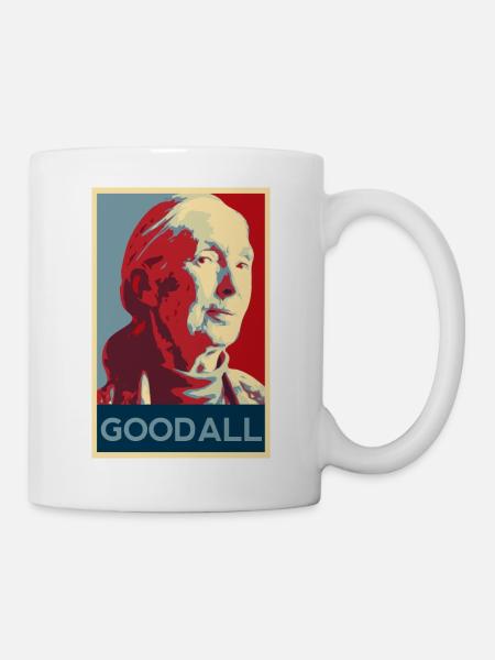 Jane Goodall Shirt - Tasse - Weiß