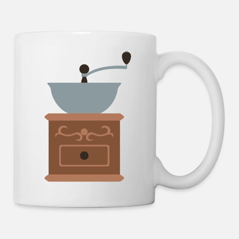 Kaffeemühle - Tasse - Weiß