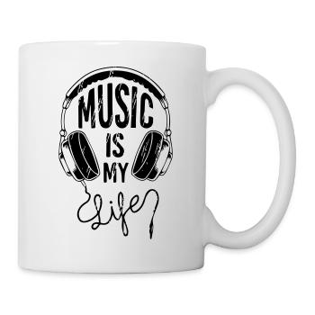 Musique ma vie - Mug blanc - blanc - Droite
