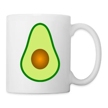Avocado mit Kern Design zum personalisieren - Tasse - Weiß - Rechts