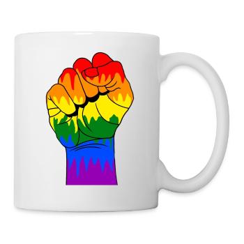 Schwule Faust - Tasse - Weiß - Rechts