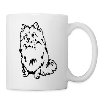 Point moyen pointu - Mug blanc - blanc - Droite