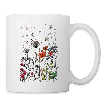 Fleurs - Mug blanc - blanc - Droite