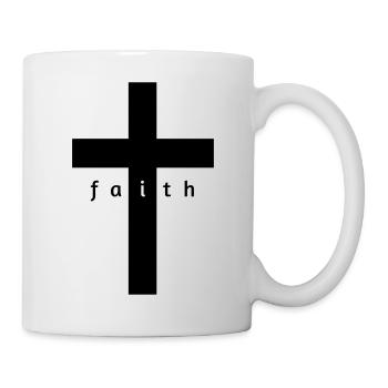 Kreuz Glaube Geschenk Design - Tasse - Weiß - Rechts