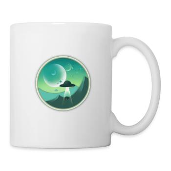 Planet X. Entführung in der Nacht von - Tasse - Weiß - Rechts
