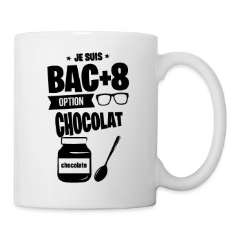 BAC+8 CHOCOLAT idée cadeau personnalisé gourmand - Mug blanc - blanc - Droite