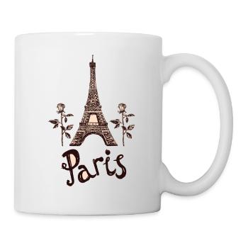 Paris France Eiffel Tower Roses - Mug - white - Right