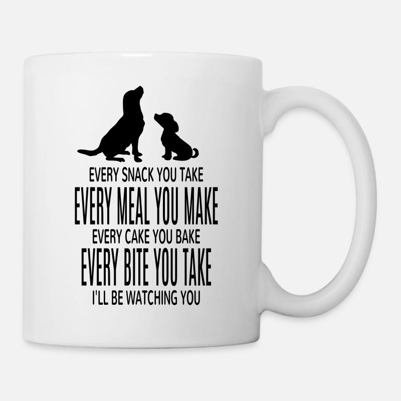 Chien chiens drôles dictons drôles - Mug blanc - blanc