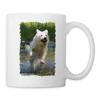 weißer Schäferhund - Tasse - Weiß - Rechts