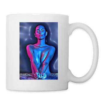 drawing nude woman - Mug - white - Right