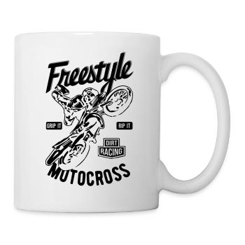 Motocross freestyle - Mug blanc - blanc - Droite